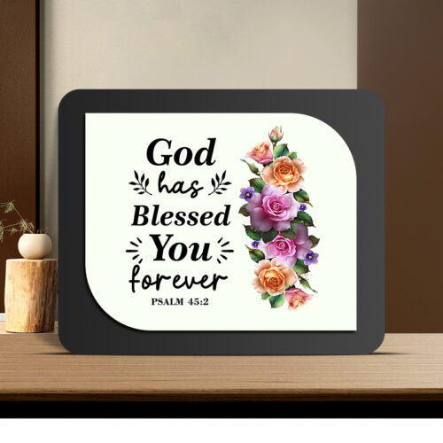 Psalm 45:2 Glow Cast Stone Wall Frame
