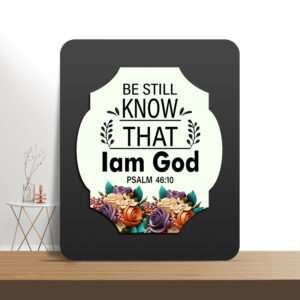 Psalm 46:10 Glow Cast Stone Wall Frame