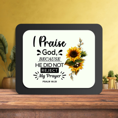 Psalm 66:20 Glow Cast Stone Wall Frame