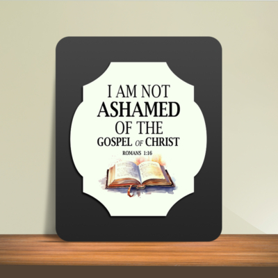 Romans 1:16 Glow Cast Stone Wall Frame