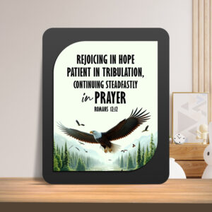 Romans 12:12 Glow Cast Stone Wall Frame