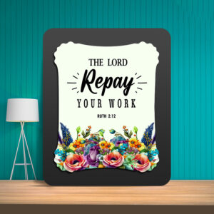 Ruth 2:12 Glow Cast Stone Wall Frame
