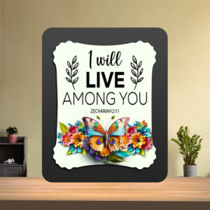 Zechariah 2:11 Glow Cast Stone Wall Frame