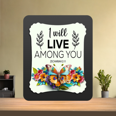 Zechariah 2:11 Glow Cast Stone Wall Frame
